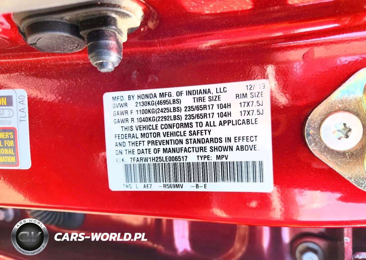 2020 Honda Cr-V Lx VIN:7FARW1H25LE006517 - 13