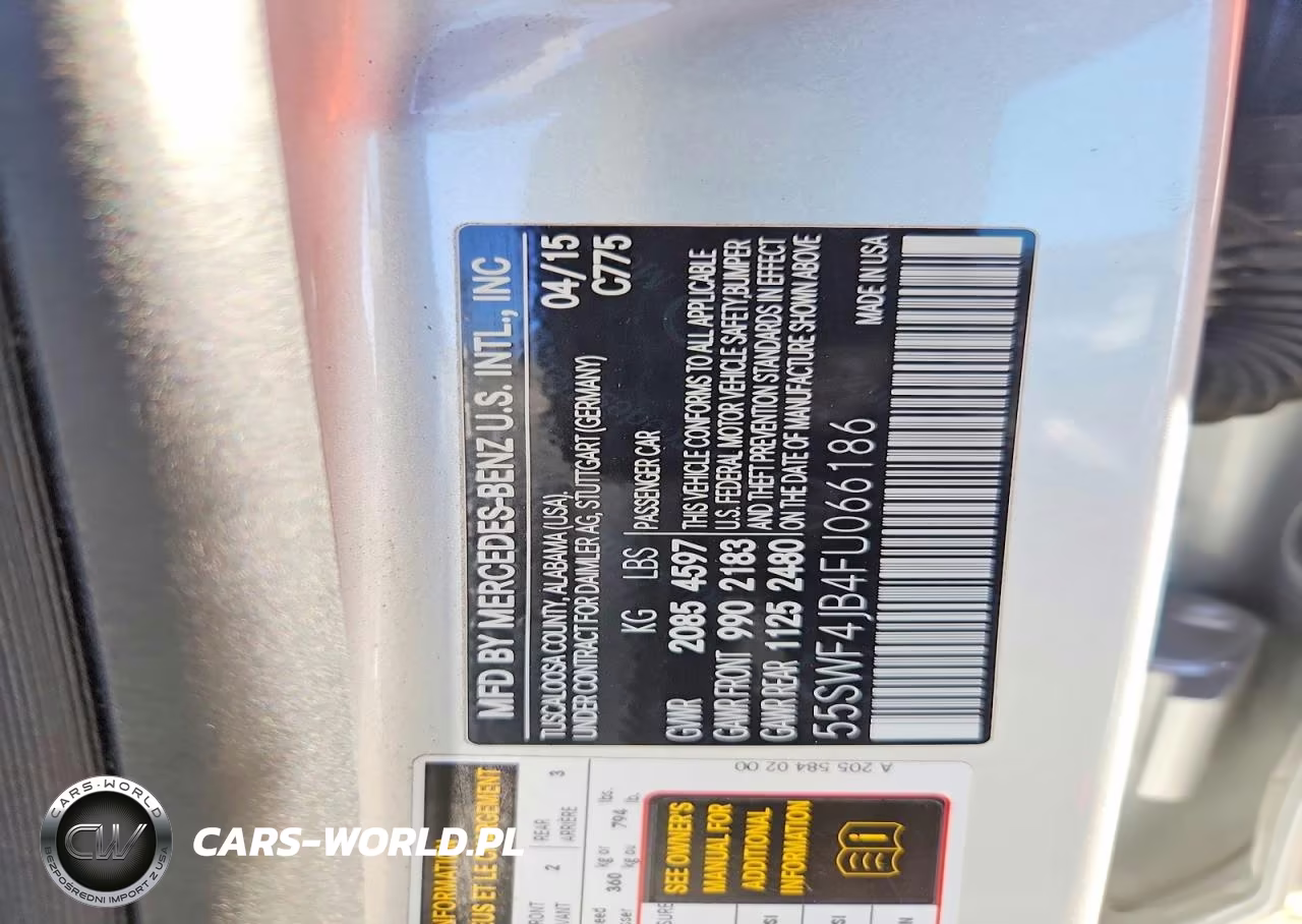 2015 Mercedes-Benz C 300 VIN:55SWF4JB4FU066186 - 13