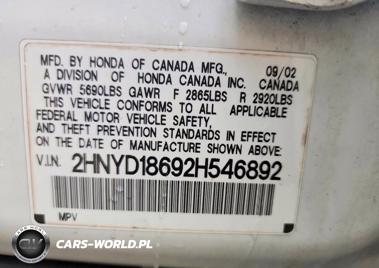 2002 Acura Mdx Touring VIN:2HNYD18692H546892 - 13