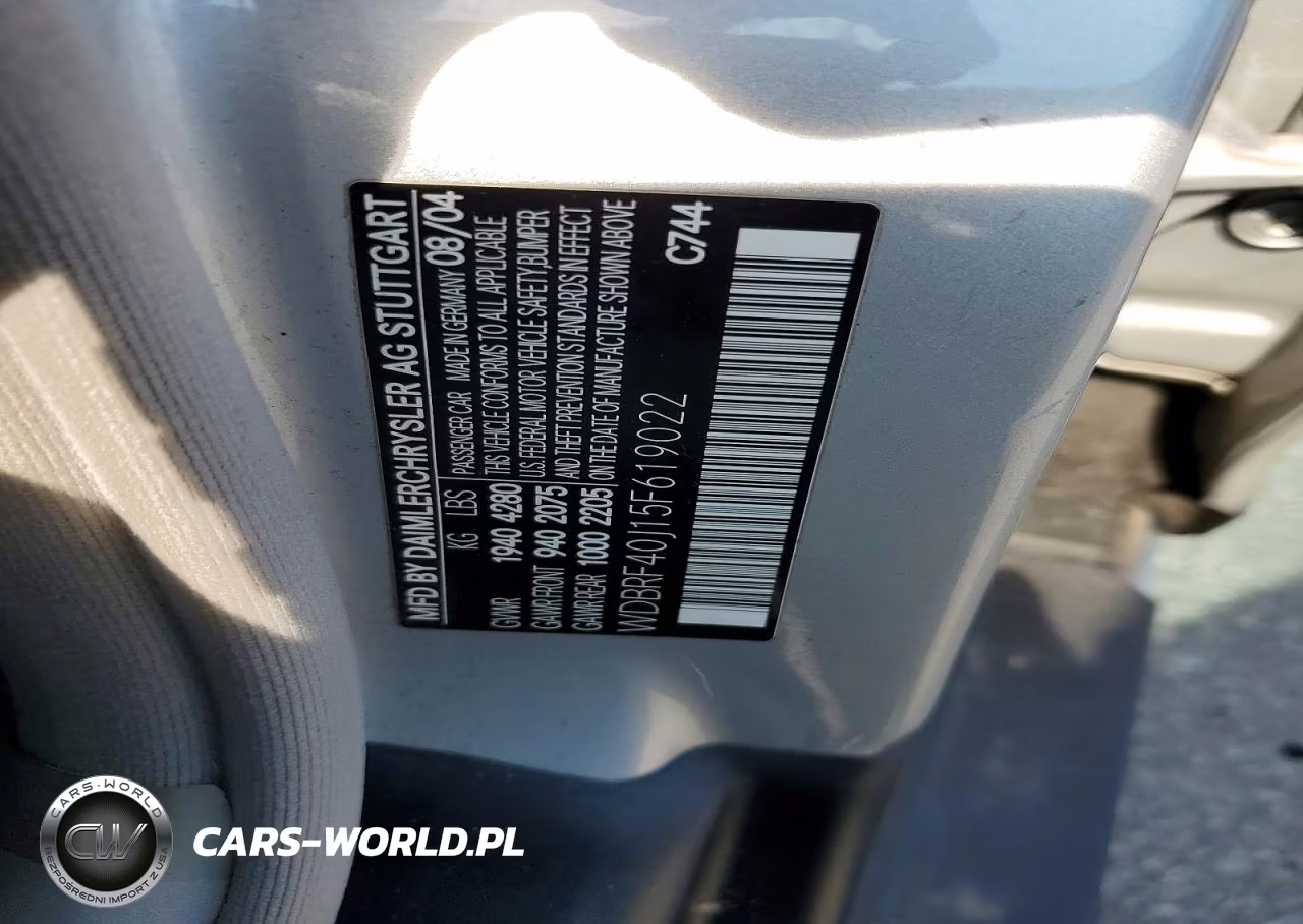 2005 Mercedes-Benz C 230K Sport Sedan VIN:WDBRF40J15F619022 - 12