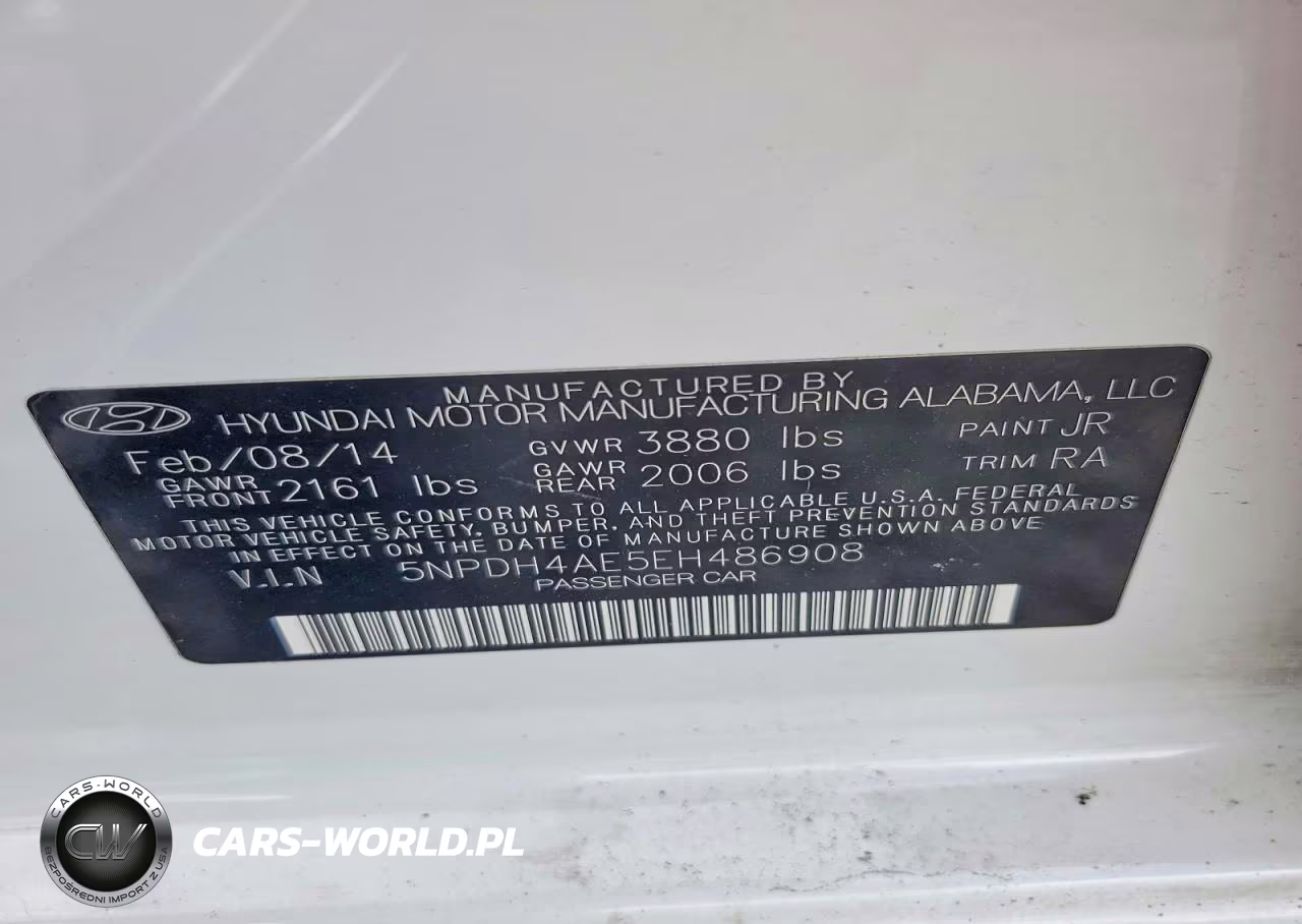 2014 Hyundai Elantra Limited VIN:5NPDH4AE5EH486908 - 12