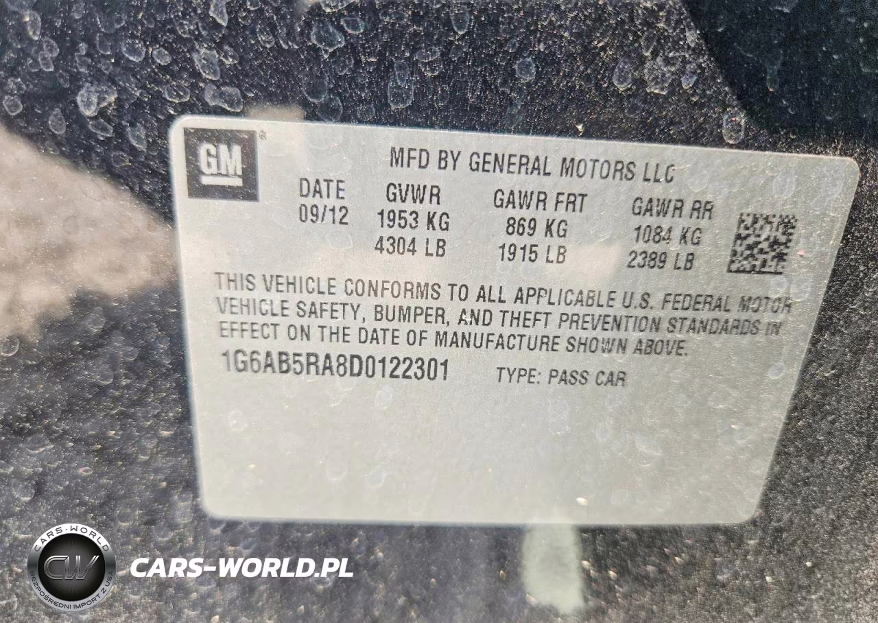 2013 Cadillac Ats Luxury VIN:1G6AB5RA8D0122301 - 12