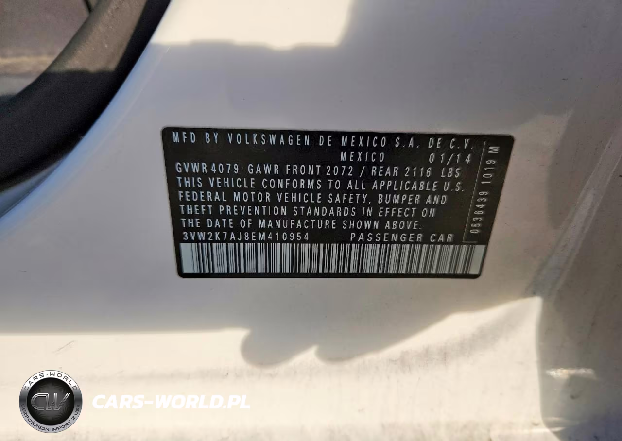 2014 Volkswagen Jetta Base VIN:3VW2K7AJ8EM410954 - 12