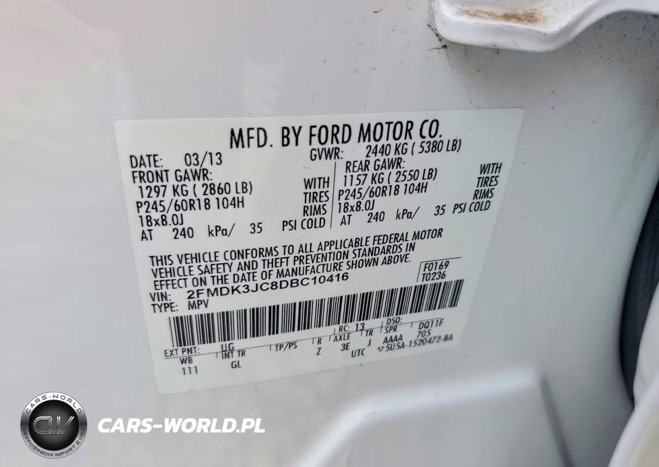 2013 Ford Edge Sel VIN:2FMDK3JC8DBC10416 - 13