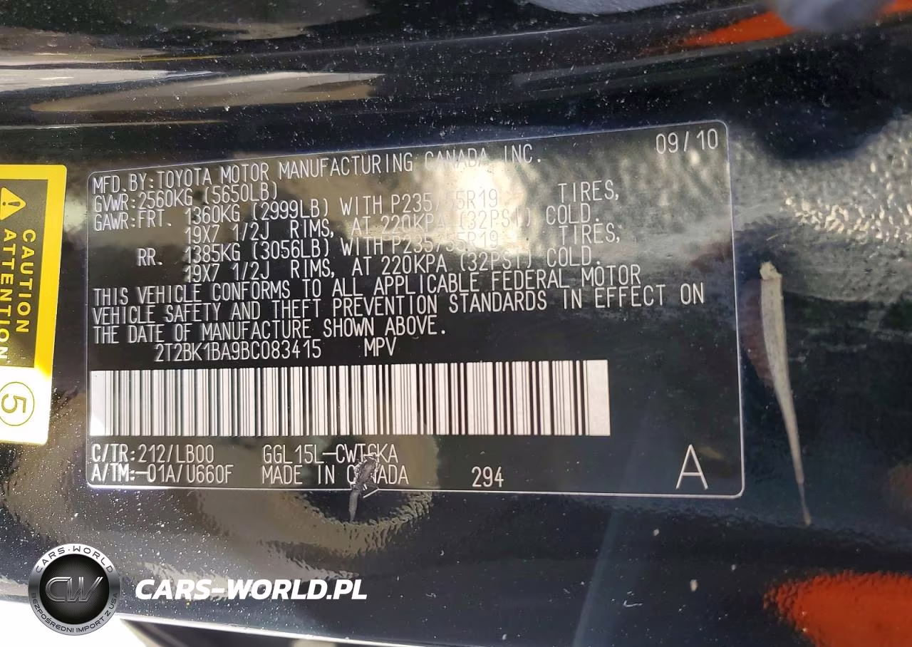 2011 Lexus Rx 350 VIN:2T2BK1BA9BC083415 - 13