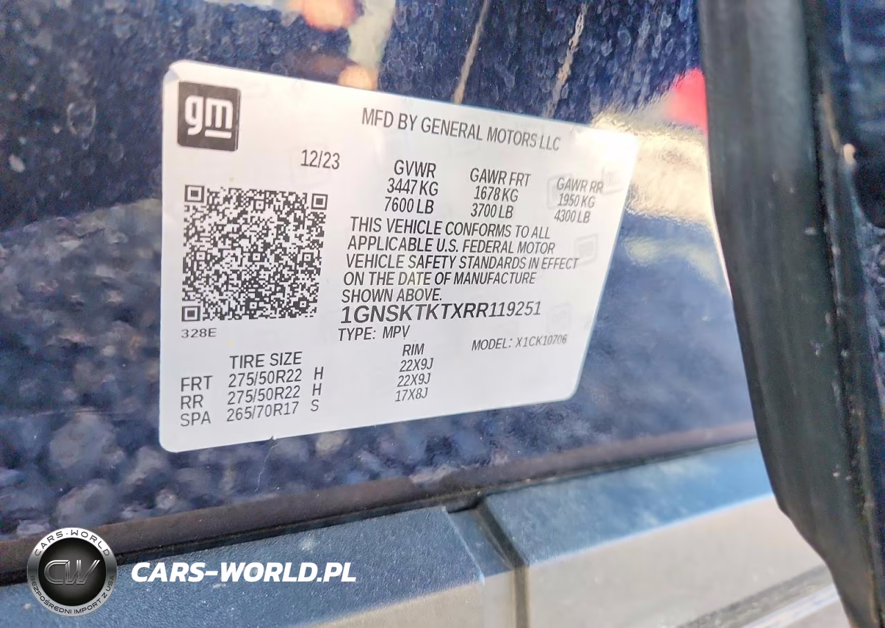 2024 Chevrolet Tahoe K1500 High Country VIN:1GNSKTKTXRR119251 - 13