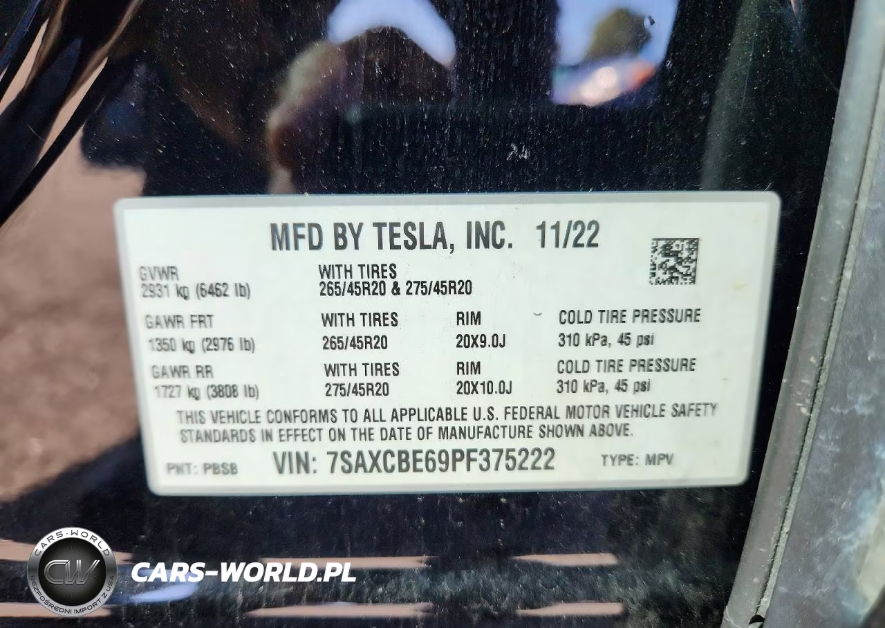 2023 Tesla Model X VIN:7SAXCBE69PF375222 - 12