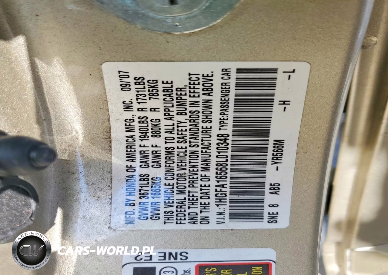 2008 Honda Civic Lx VIN:1HGFA16568L010348 - 13
