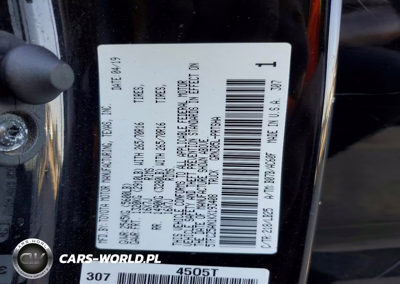 2019 Toyota Tacoma Trd Pro VIN:5TFCZ5AN1KX193408 - 12