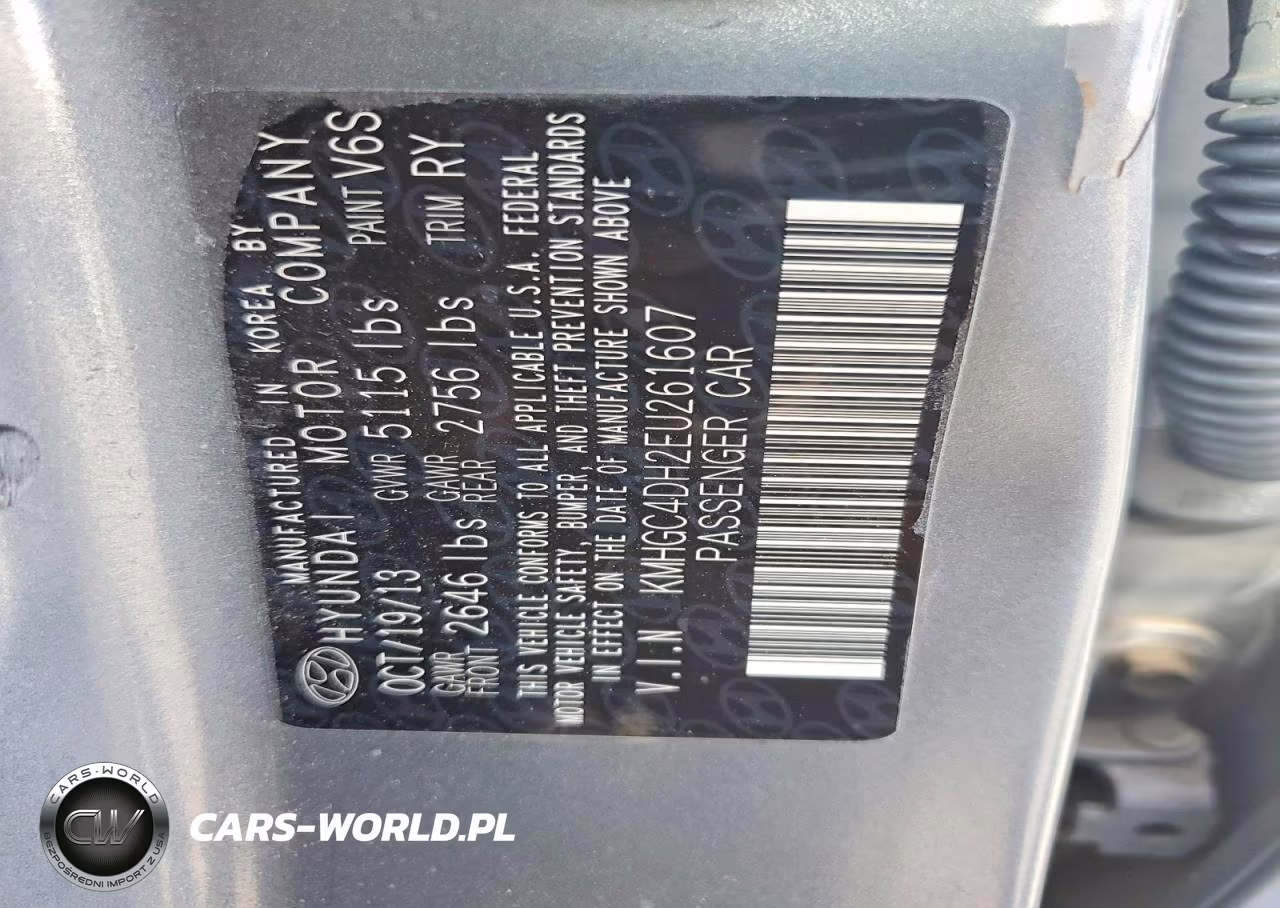 HYUNDAI GENESIS 5. VIN:KMHGC4DH2EU261607 - 12