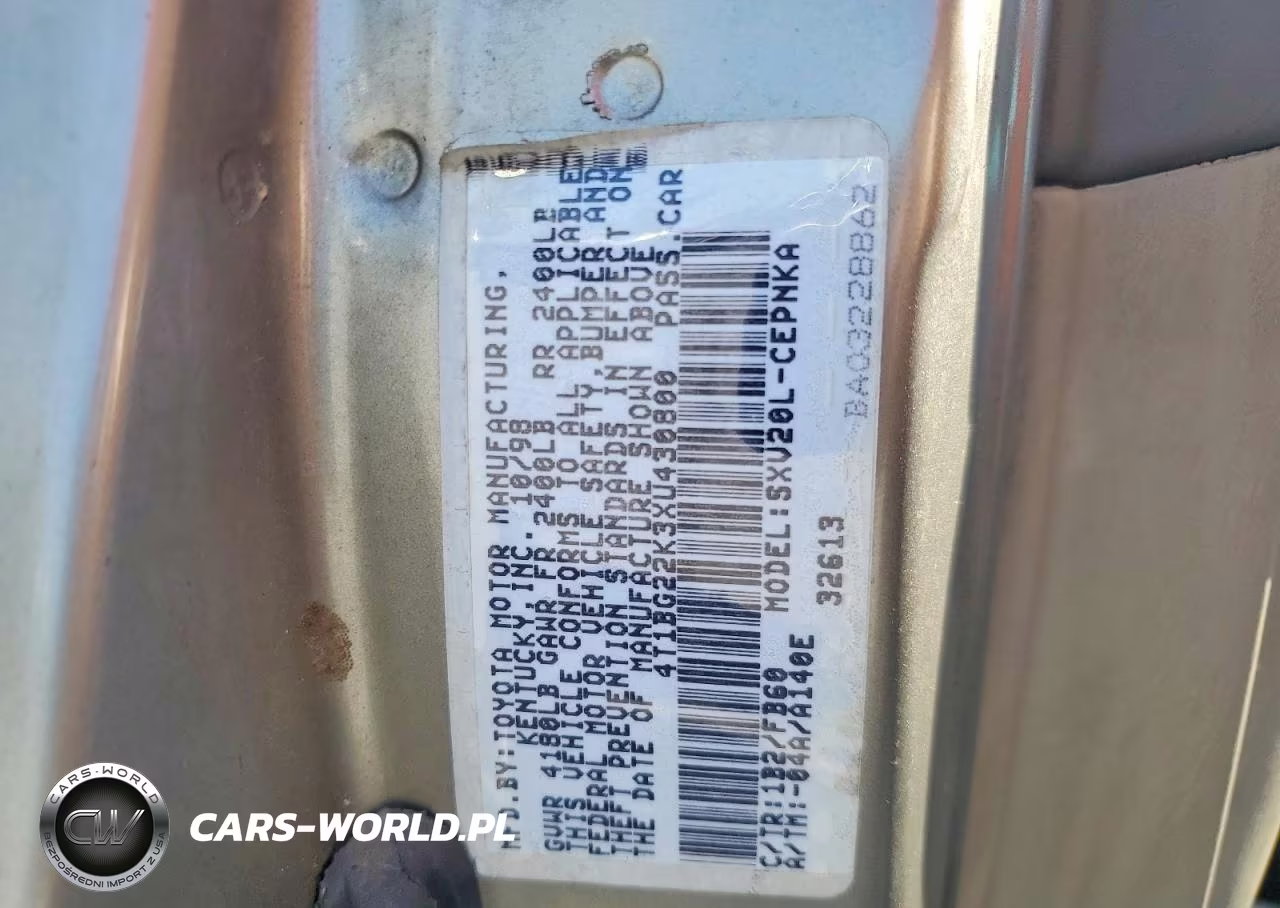 1999 Toyota Camry Le VIN:4T1BG22K3XU430800 - 12