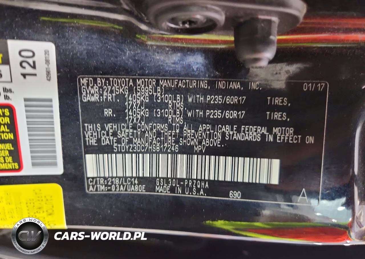 2017 Toyota Sienna Xle 8-Passenger VIN:5TDYZ3DC7HS817246 - 13