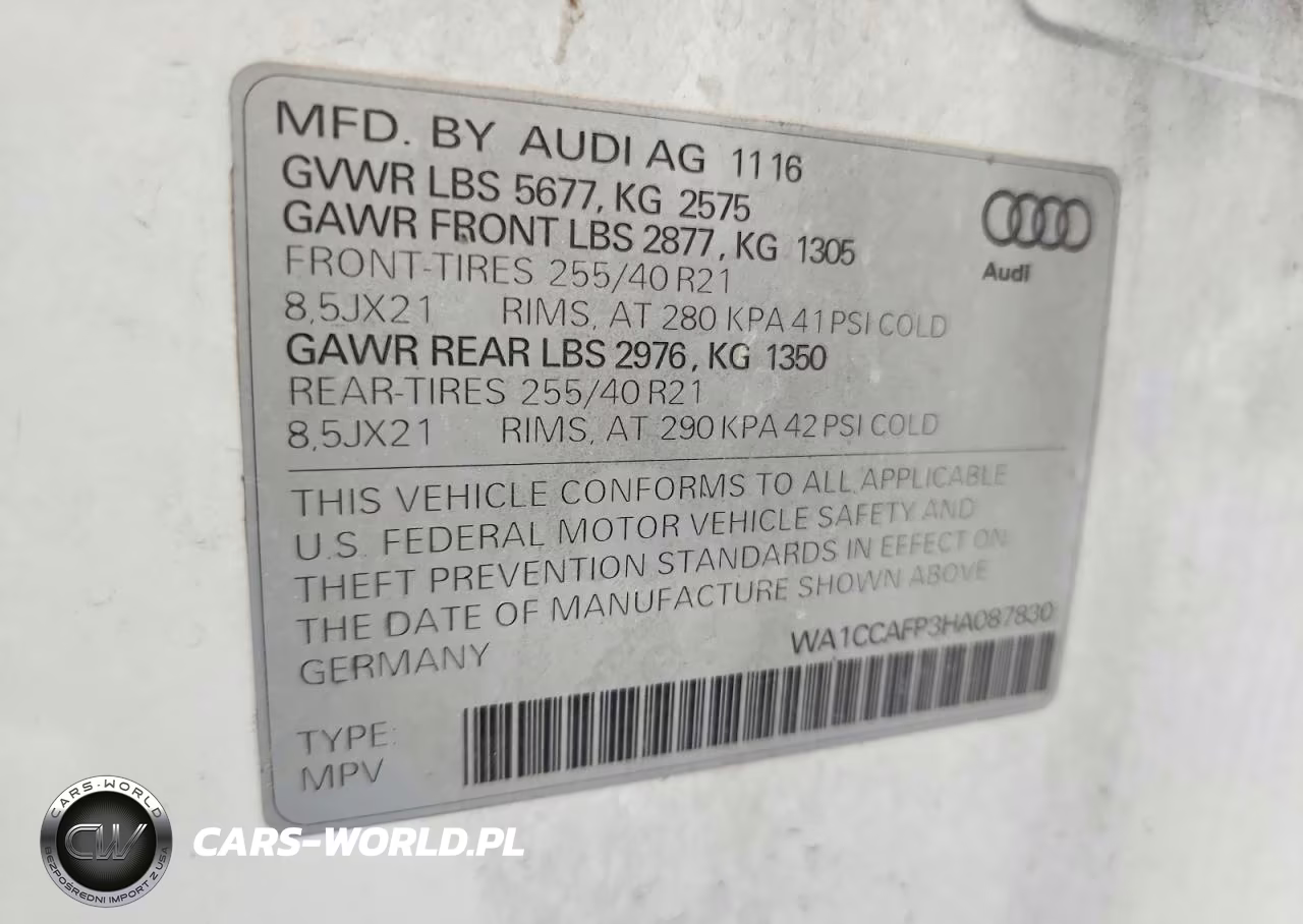 2017 Audi Sq5 Premium Plus VIN:WA1CCAFP3HA087830 - 14