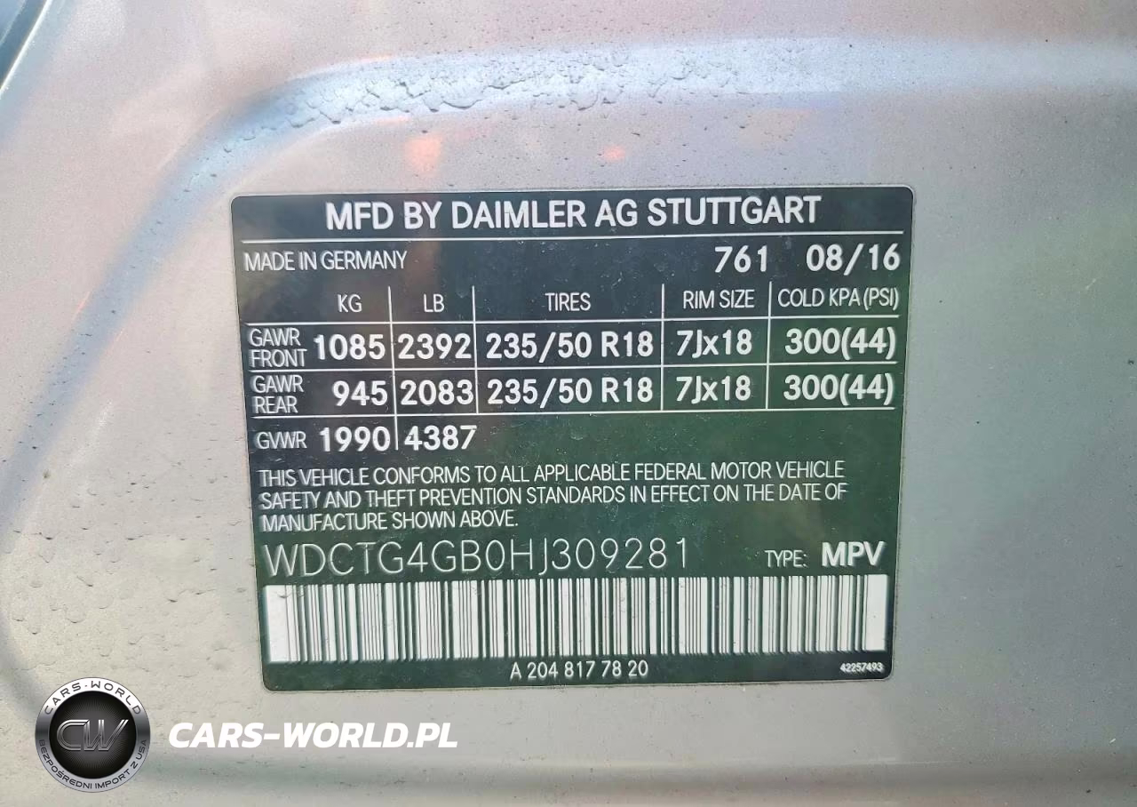 2017 Mercedes-Benz Gla 250 4Matic VIN:WDCTG4GB0HJ309281 - 12