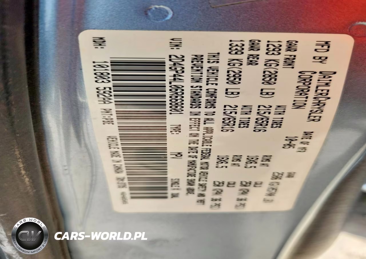 2006 Dodge Grand Caravan Sxt VIN:2D4GP44L06R668601 - 13