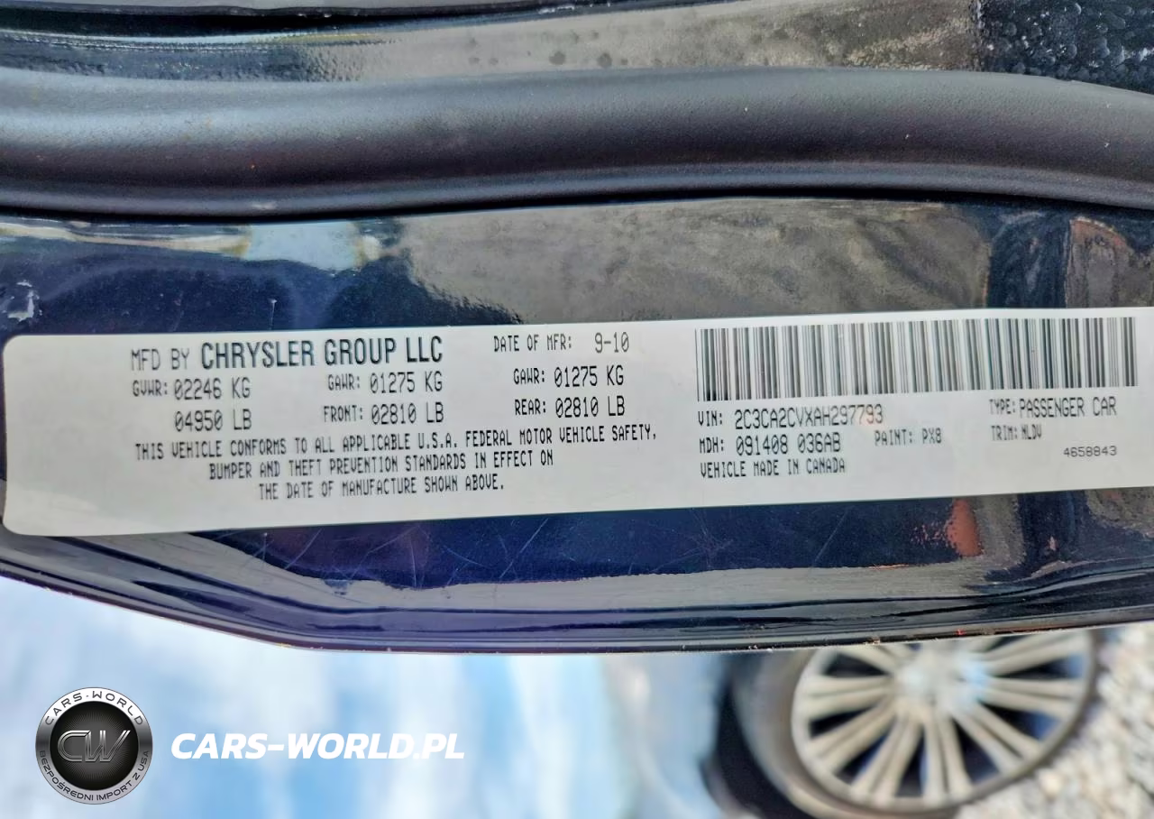 2010 Chrysler 300 S VIN:2C3CA2CVXAH297793 - 13