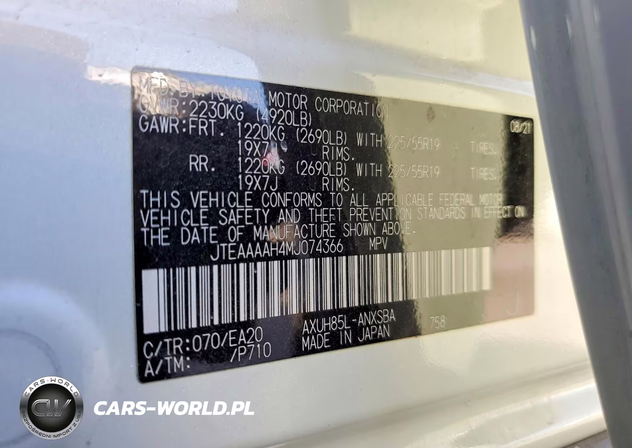 2021 Toyota Venza Limited VIN:JTEAAAAH4MJ074366 - 14