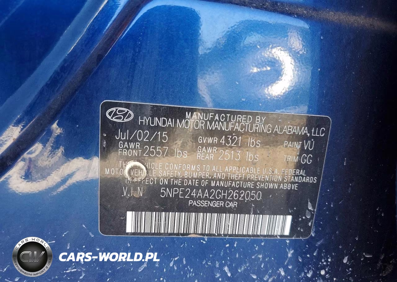 2016 Hyundai Sonata Eco VIN:5NPE24AA2GH262050 - 12