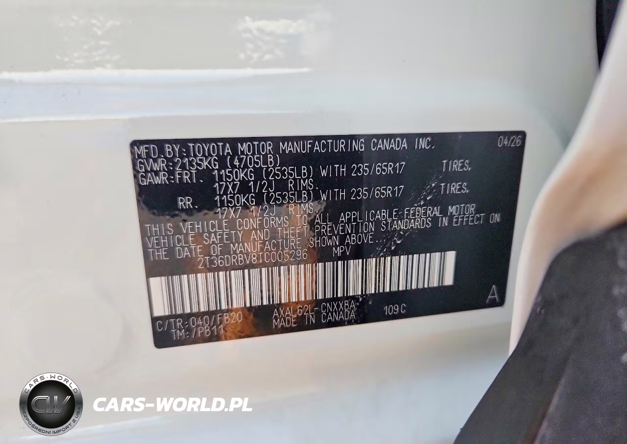 2026 Toyota Rav4 Le VIN:2T36DRBV8TC005296 - 13
