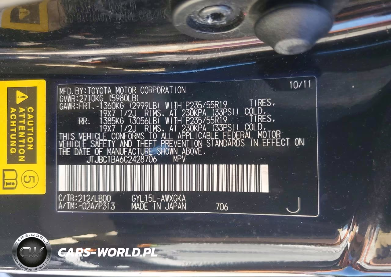 2012 Lexus Rx 450H VIN:JTJBC1BA6C2428706 - 13