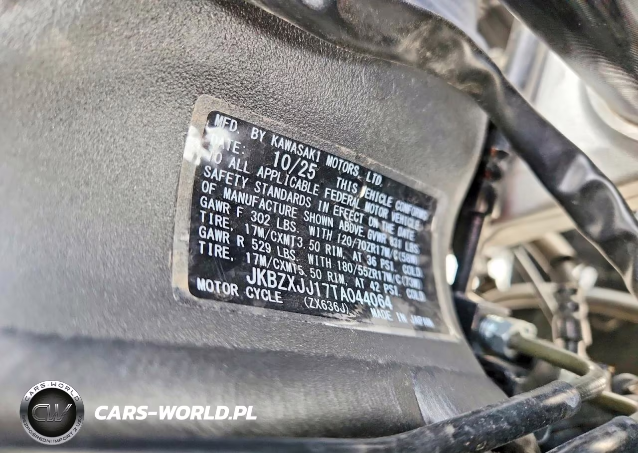 2026 Kawasaki Zx636 K VIN:JKBZXJJ17TA044064 - 9