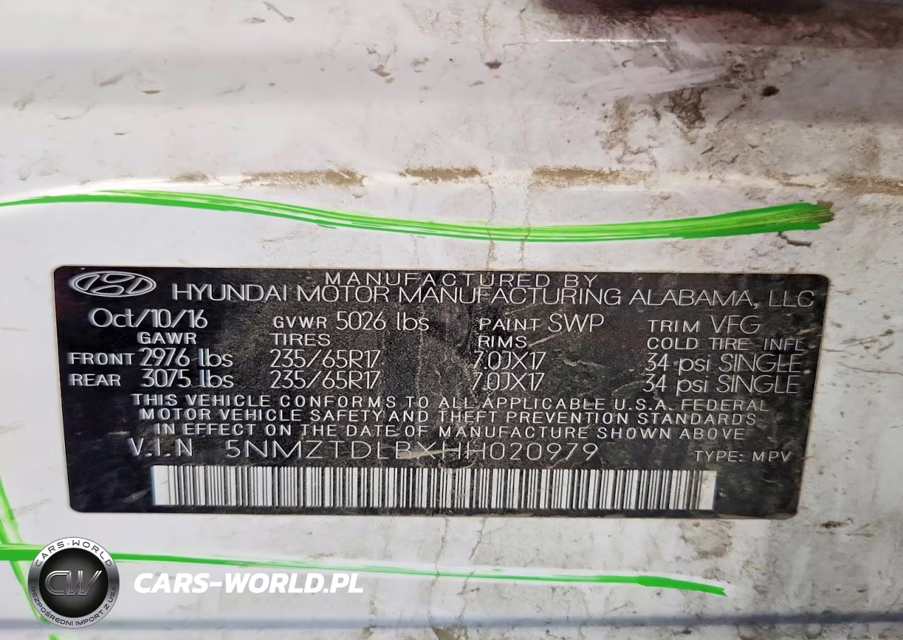 2017 Hyundai Santa Fe Sport 2.4L VIN:5NMZTDLBXHH020979 - 14