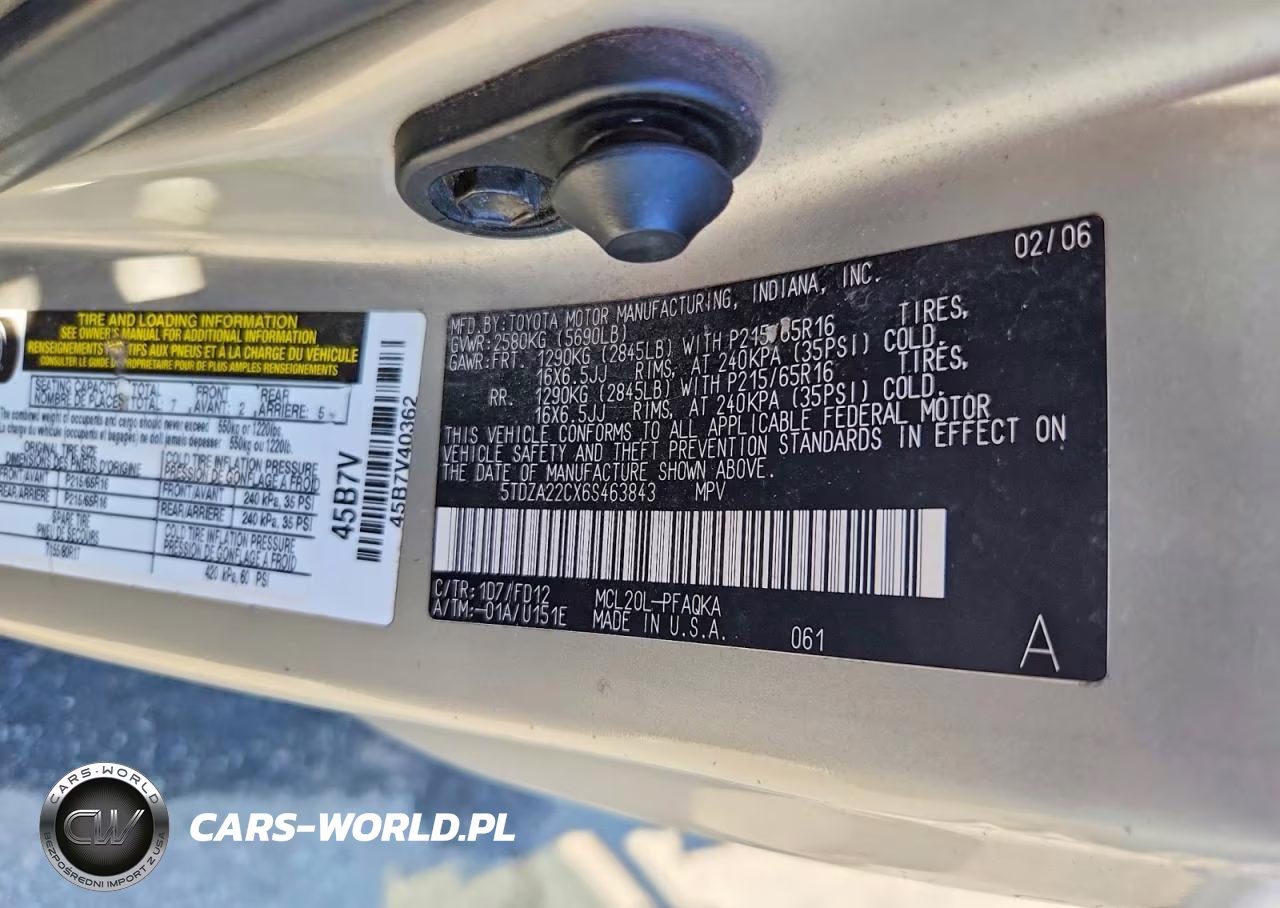 2006 Toyota Sienna Xle VIN:5TDZA22CX6S463843 - 13