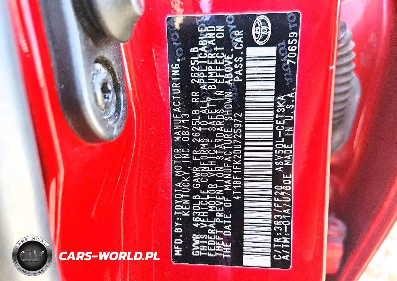 2013 Toyota Camry Se VIN:4T1BF1FK2DU725972 - 13