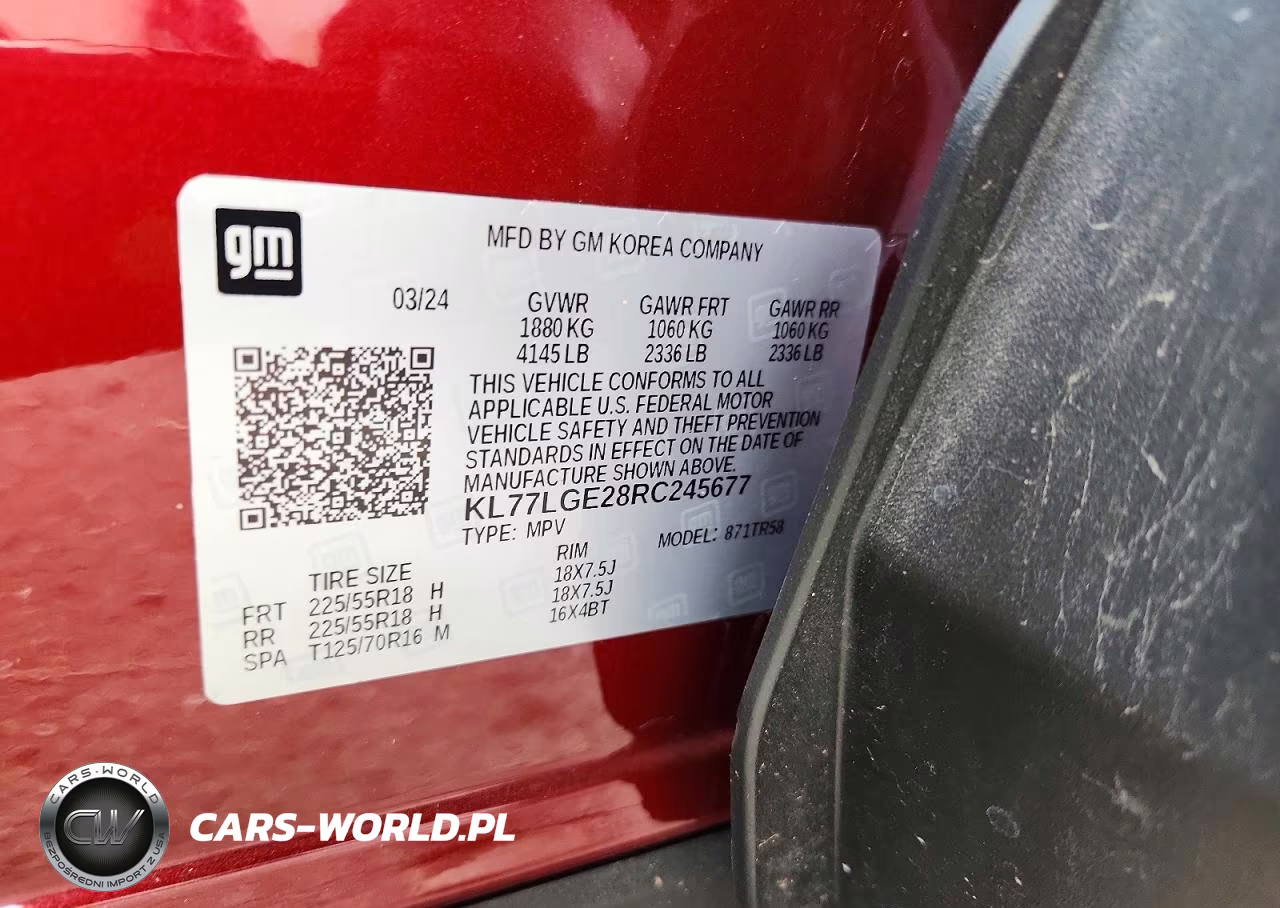 2024 Chevrolet Trax 1Rs VIN:KL77LGE28RC245677 - 13