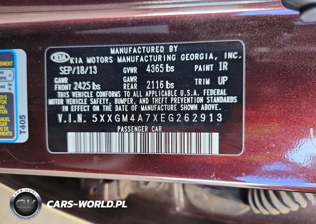 2014 Kia Optima Lx VIN:5XXGM4A7XEG262913 - 12