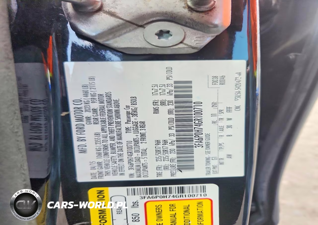 2016 Ford Fusion Se VIN:3FA6P0H74GR100710 - 12