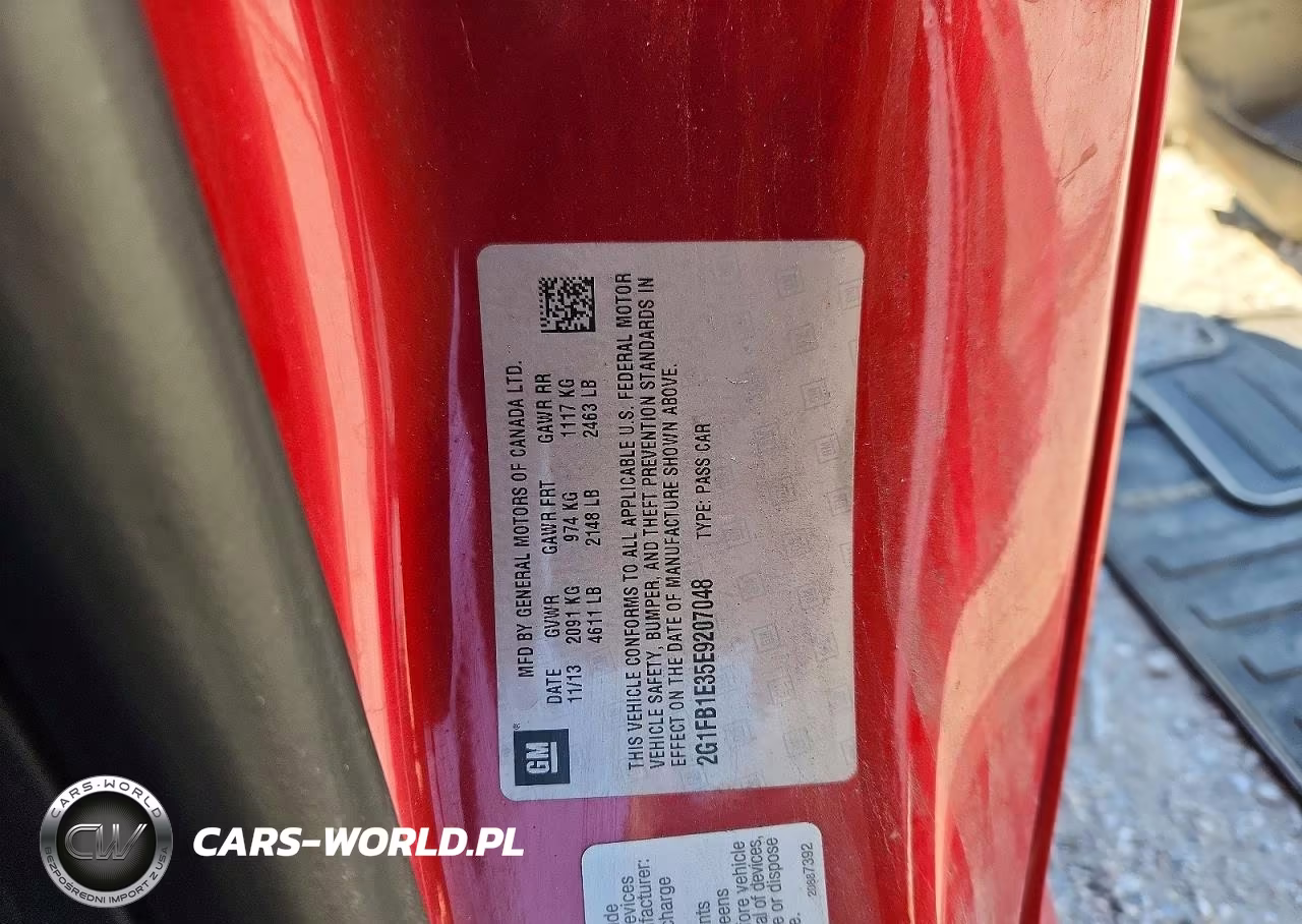 2014 Chevrolet Camaro Lt VIN:2G1FB1E35E9207048 - 12