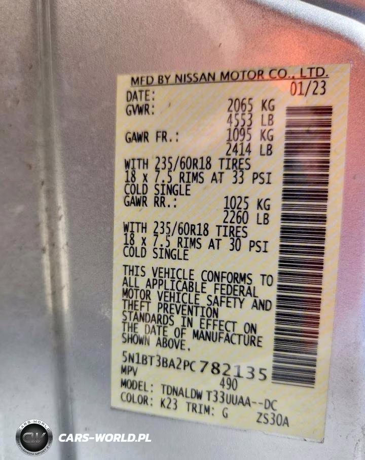 2023 Nissan Rogue Sv VIN:5N1BT3BA2PC782135 - 13