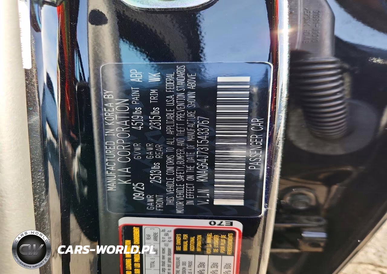 2026 Kia K5 Gt Line VIN:KNAG64J73T5433767 - 13