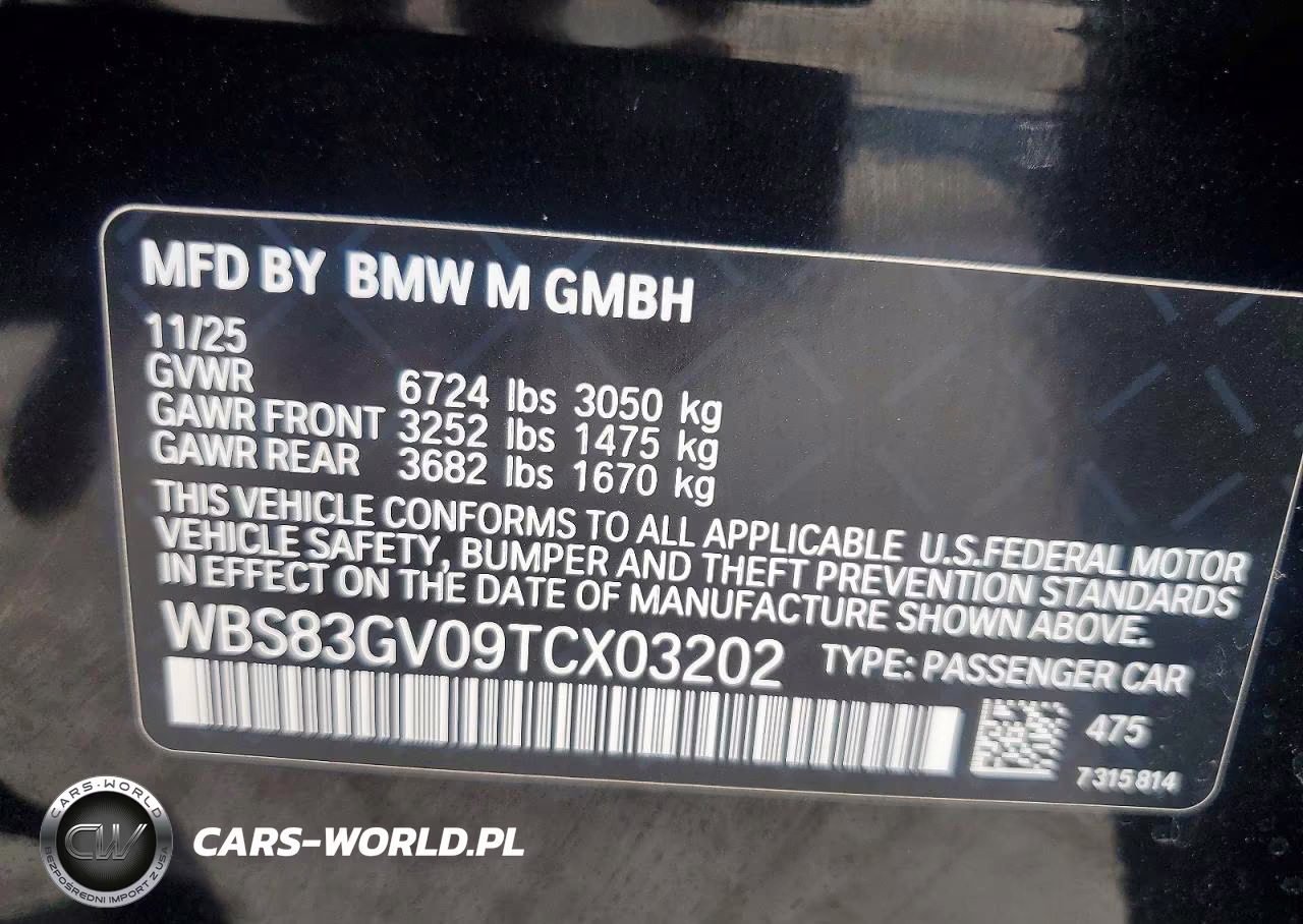 2026 BMW M5 Touring VIN:WBS83GV09TCX03202 - 12