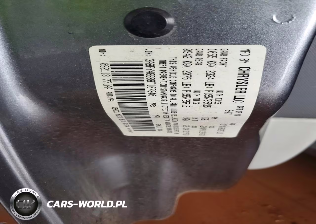 2008 Chrysler Pt Cruiser VIN:3A8FY48B88T107840 - 12