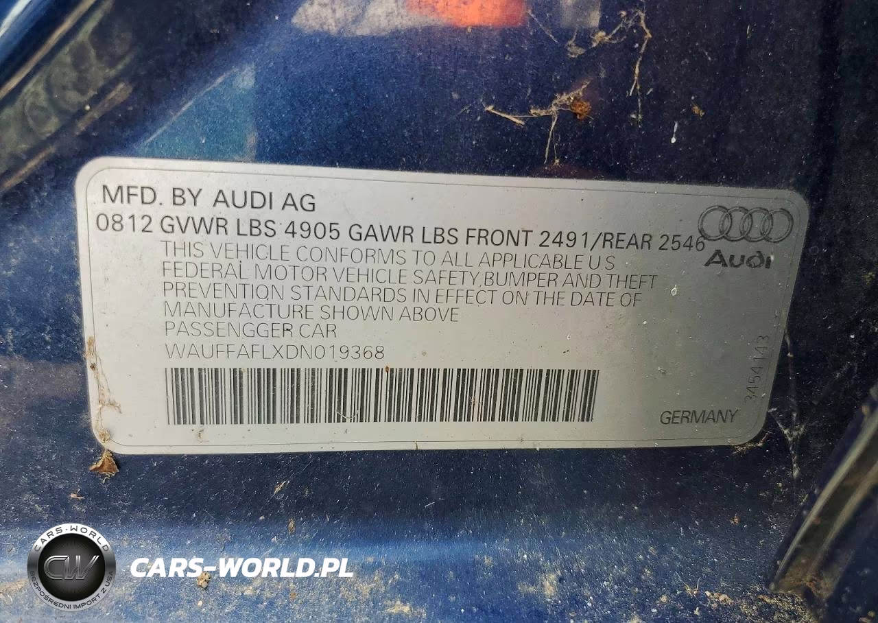 2013 Audi A4 Premium Plus VIN:WAUFFAFLXDN019368 - 12