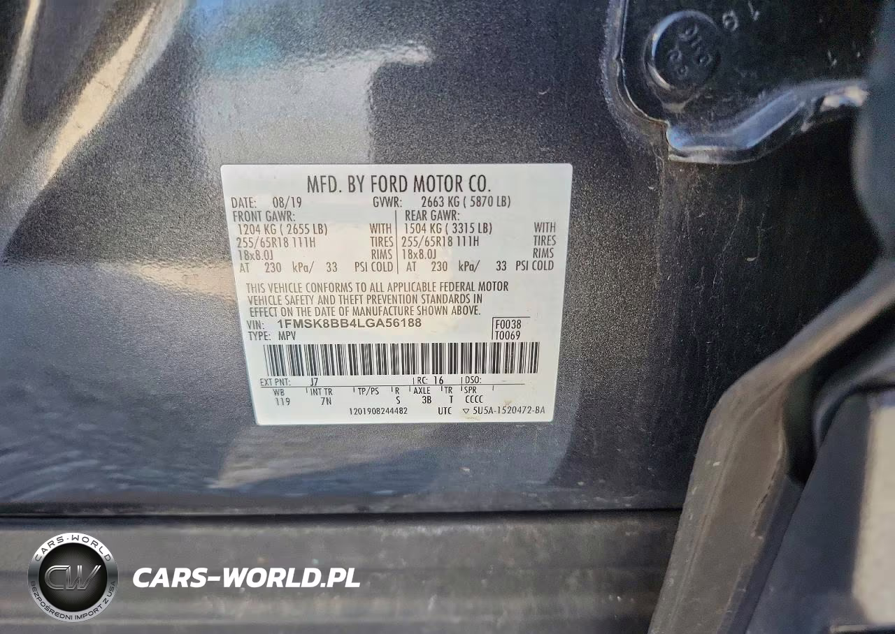 2020 Ford Explorer VIN:1FMSK8BB4LGA56188 - 13