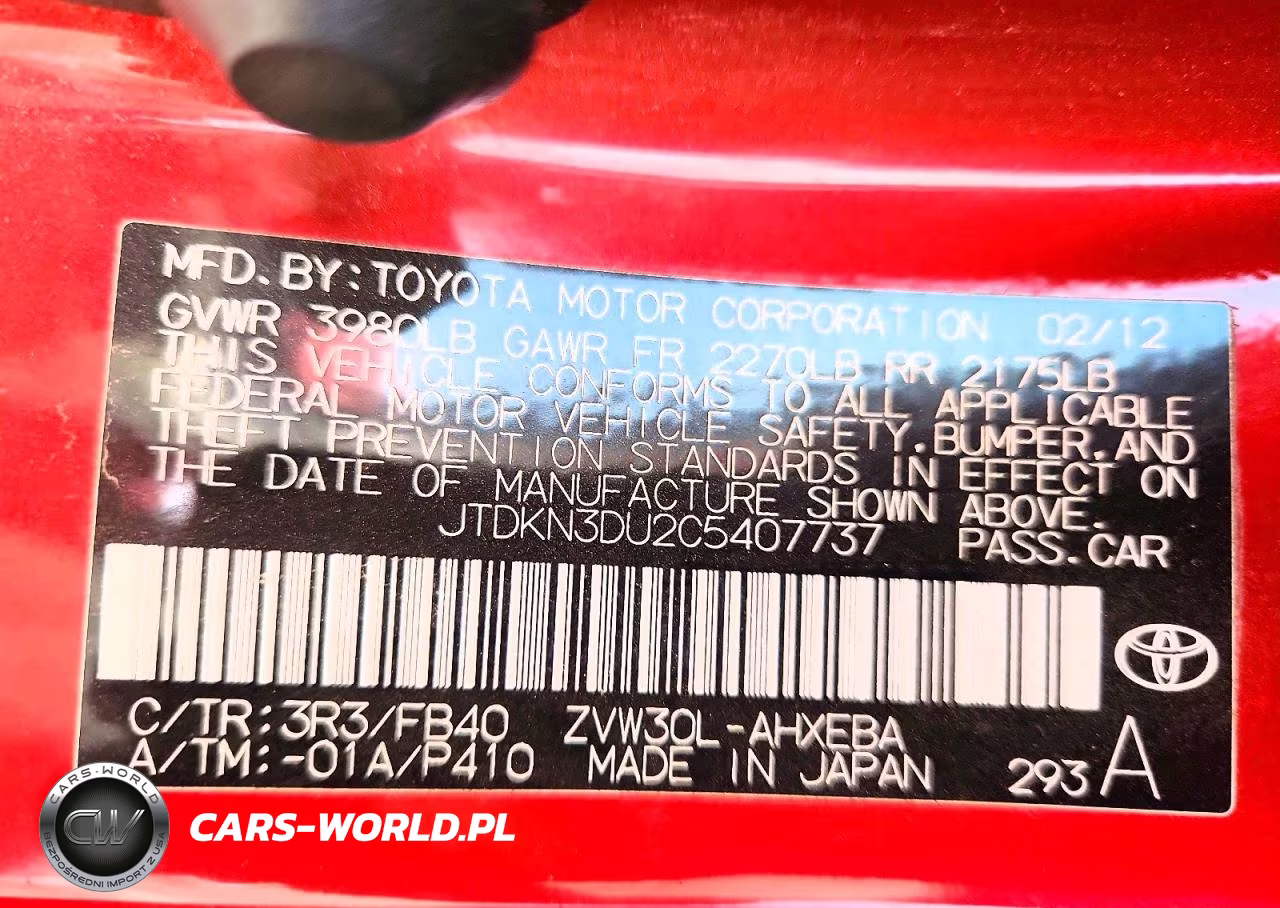 2012 Toyota Prius Two VIN:JTDKN3DU2C5407737 - 13