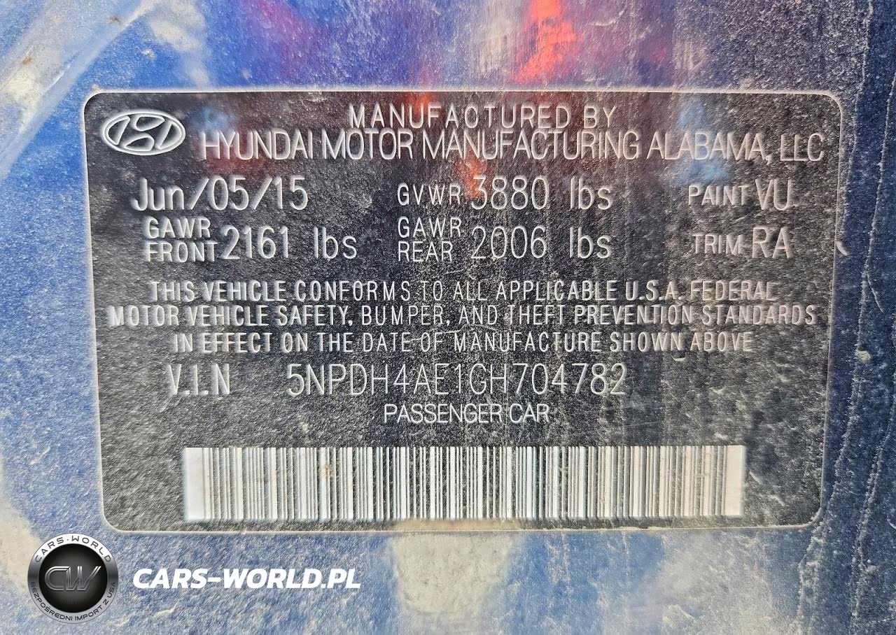 2016 Hyundai Elantra Se VIN:5NPDH4AE1GH704782 - 12