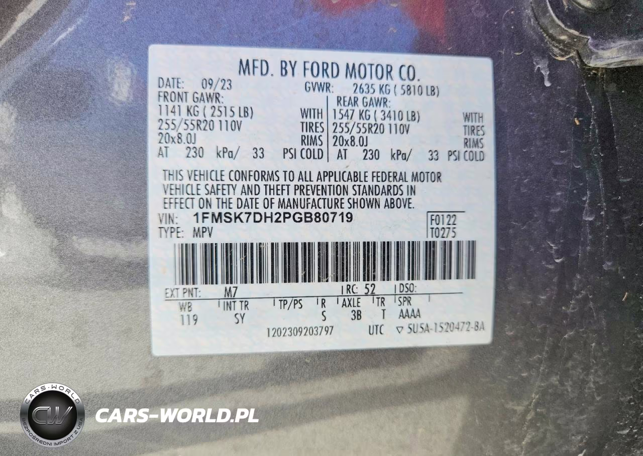 2023 Ford Explorer Xlt VIN:1FMSK7DH2PGB80719 - 14