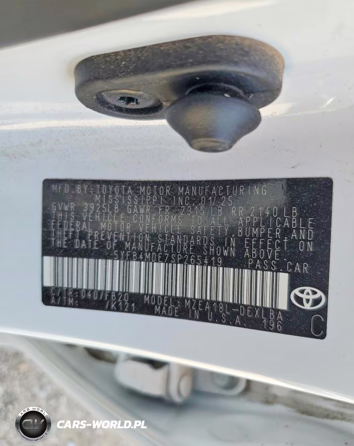 2025 Toyota Corolla Le VIN:5YFB4MDE7SP265419 - 12