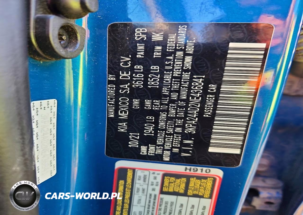 2022 Kia Rio S VIN:3KPA24AD2NE436841 - 13