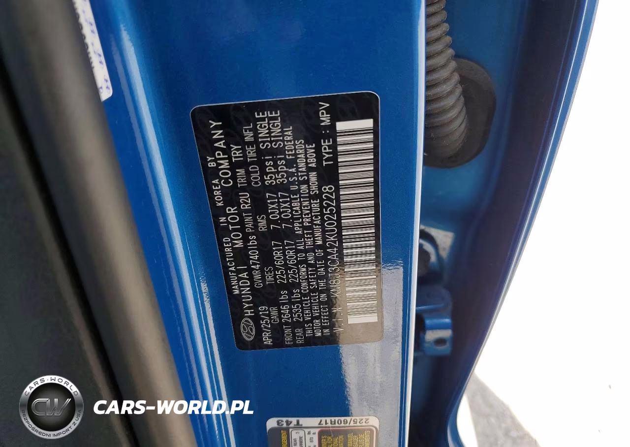 2019 Hyundai Tucson Value VIN:KM8J3CA42KU025228 - 13