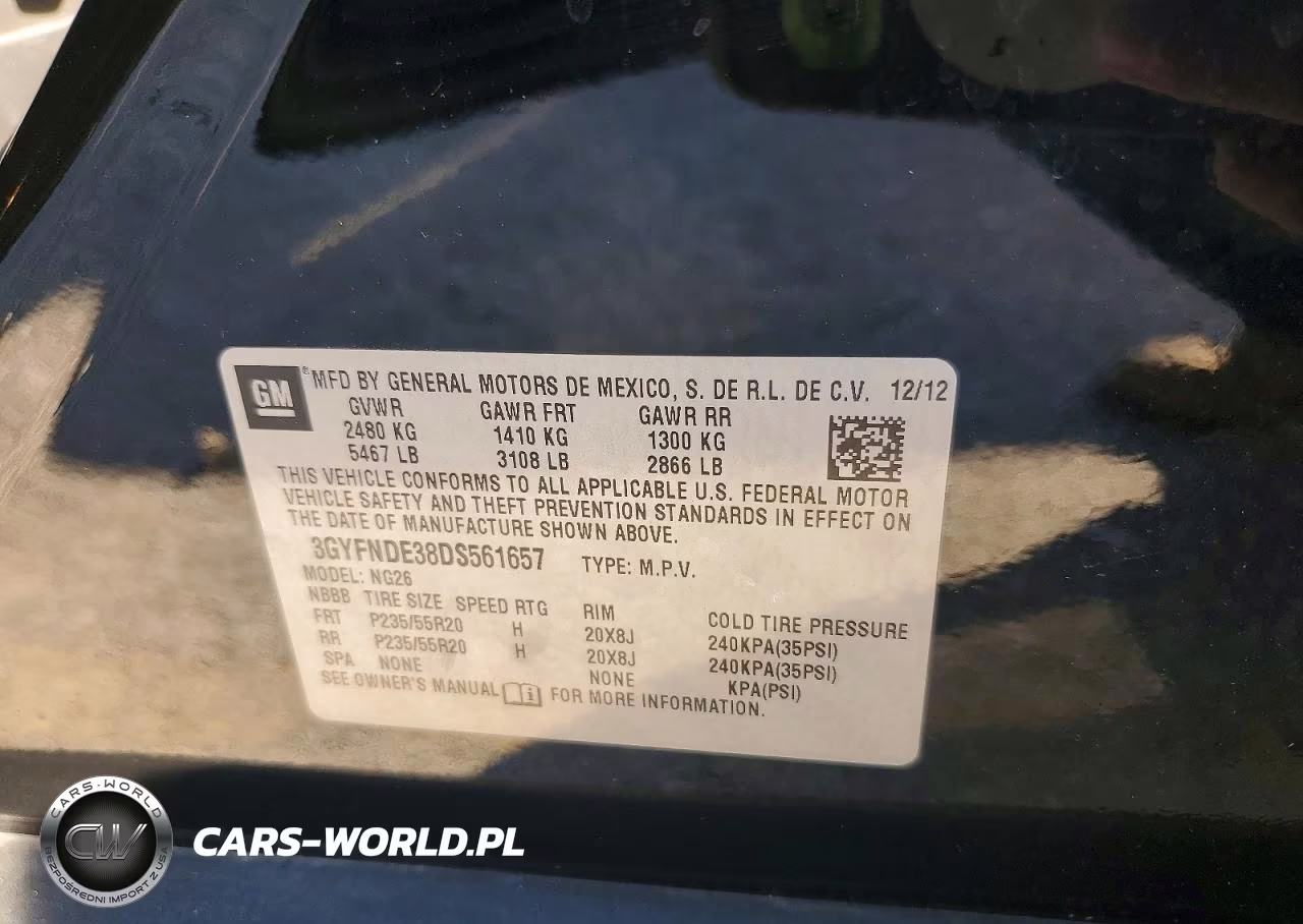 2013 Cadillac Srx Performance Collection VIN:3GYFNDE38DS561657 - 12