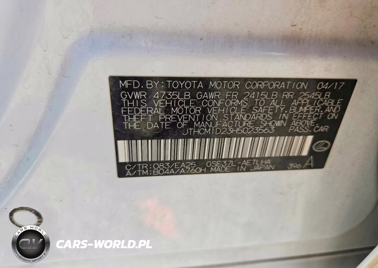 2017 Lexus Is 300 VIN:JTHCM1D23H5023563 - 12