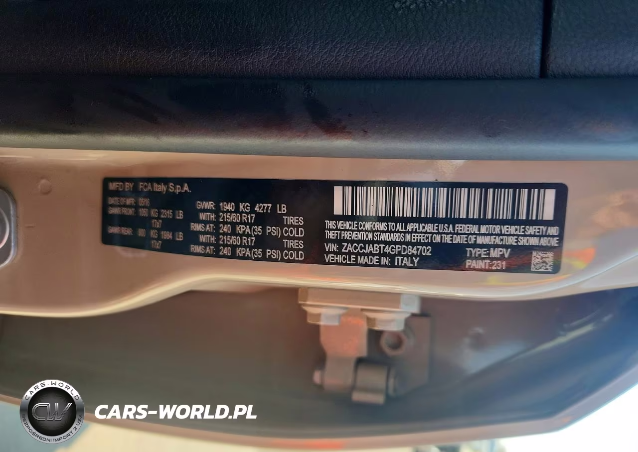 2016 Jeep Renegade Latitude VIN:ZACCJABT4GPD84702 - 12