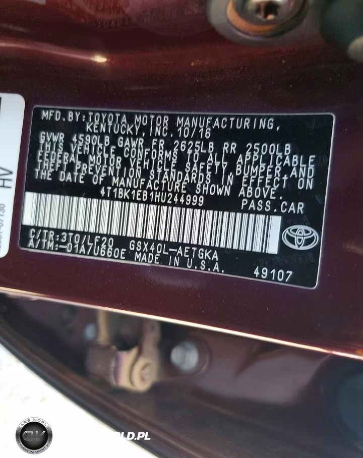 2017 Toyota Avalon Xle Premium VIN:4T1BK1EB1HU244999 - 12