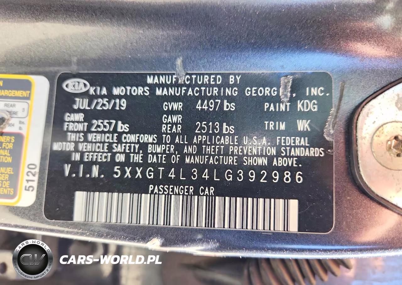 2020 Kia Optima Lx VIN:5XXGT4L34LG392986 - 12