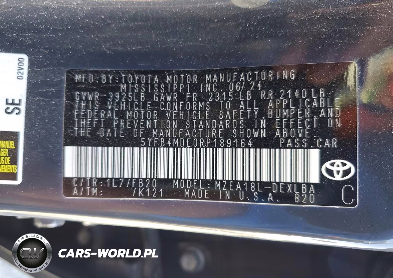2024 Toyota Corolla Le VIN:5YFB4MDE0RP189164 - 12